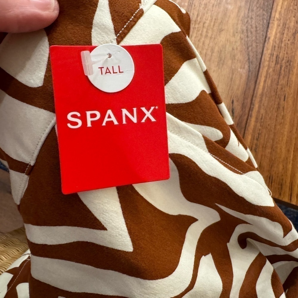 NWT SPANX Polished Clay Zebra Print High Rise Ski… - image 10